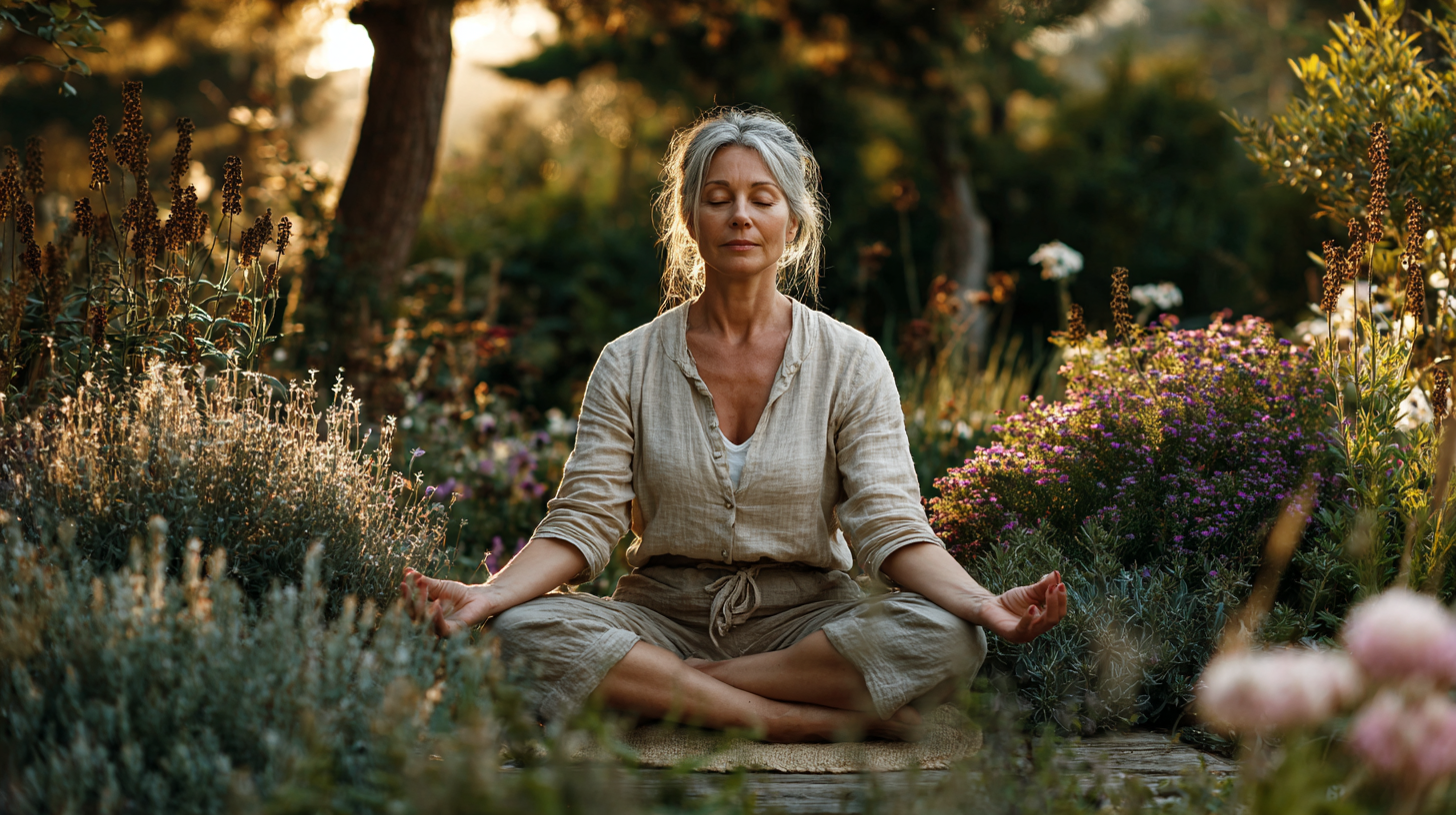 Група възрастни хора практикуват йога